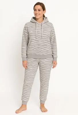 Dames huispak Fleece - Lounge set dames - Zebra - Warm winter pyjamapak - Loungewear dames Dames huispak Fleece - Lounge set dames - Zebra - Warm winter pyjamapak - Loungewear dames