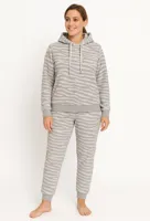 Dames huispak Fleece - Lounge set dames - Zebra - Warm winter pyjamapak - Loungewear dames - thumbnail