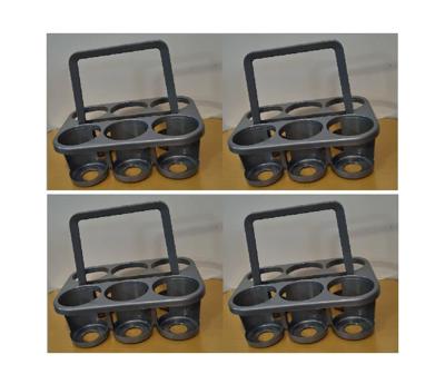 Cti Flessendrager 28 x 32,5 x 23,5 cm - Grijs , set van 4 stuks Cti Flessendrager 28 x 32,5 x 23,5 cm - Grijs , set van 4 stuks