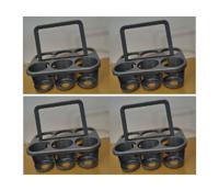Cti Flessendrager 28 x 32,5 x 23,5 cm - Grijs , set van 4 stuks - thumbnail