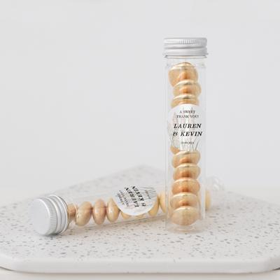 Bruiloftbedankje plastic snoepbuisje Pampas Gras Bruiloftbedankje plastic snoepbuisje Pampas Gras