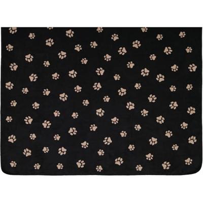 Cawö Cawö We love dogs 62470 Woonplaid 150x200 zwart/beige