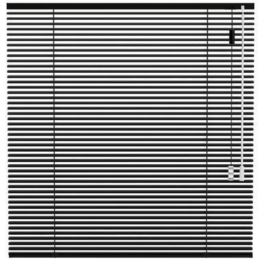 Fenstr aluminium jaloezie 25mm standaard lak - zwart (15026)