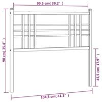 Hoofdbord 100 cm metaal wit - thumbnail