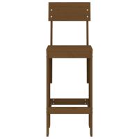 Barkrukken 2 st 40x48,5x115,5 cm massief grenenhout honingbruin - thumbnail