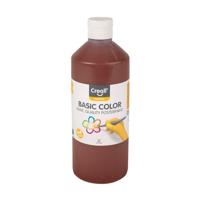 Plakkaatverf Creall basic donkerbruin 500ml | 6 stuks - thumbnail