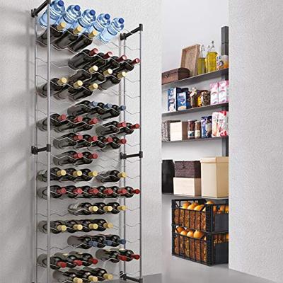 Metaltex Merlot Flessenrek voor 48 Flessen 59x26x85 cm Zilver/Zwart