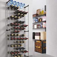 Metaltex Merlot Flessenrek voor 48 Flessen 59x26x85 cm Zilver/Zwart - thumbnail