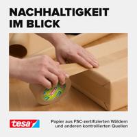 Tesapack paper ecoLogo, ft 50 mm x 50 m, bruin, pak van 3 stuks - thumbnail