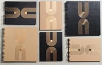 Gastenboek exacompta graphik 270x220 blanco zwart - thumbnail