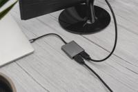 DIGITUS USB-C grafische adapter - USB-C naar 2x HDMI - UltraHD 4K/60Hz - SST/MST-ondersteuning - 18 cm kabellengte - Plug & Play - Grijs - thumbnail