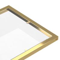 Computer bijzettafel 50x35x65 cm gehard glas transparant - thumbnail