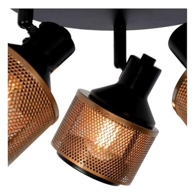 Lucide RAFA - Plafondspot - Ø 35 cm - 3xE14 - Zwart Lucide RAFA - Plafondspot - Ø 35 cm - 3xE14 - Zwart