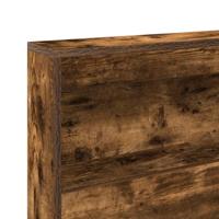 Opberghoofdbord met plank Gerookt eiken 120 cm Bewerkt hout - thumbnail