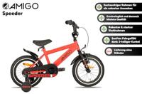 AMIGO Speeder 12 Inch Jongens Terugtraprem Rood/Zwart - thumbnail