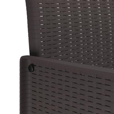 13-delige tuinset met kussens in bruin poly rattan