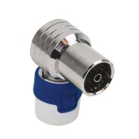 Coaxconnector 16 mm Female Zilver/Blauw - thumbnail