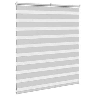 VidaXL Zebra rolgordijn 125x100 cm stofbreedte 120,9 cm lichtgrijs