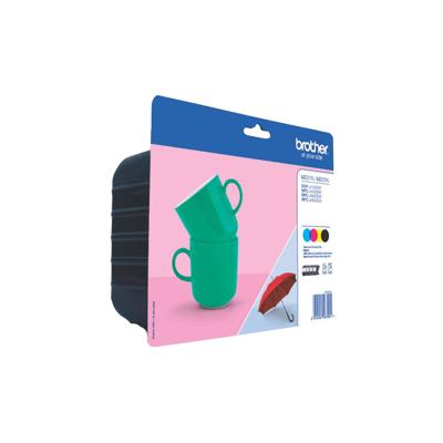 Brother Inktcartridge LC227XLVALBP Origineel Combipack Zwart, Cyaan, Magenta, Geel LC227XLVALBP Brother Inktcartridge LC227XLVALBP Origineel Combipack Zwart, Cyaan, Magenta, Geel LC227XLVALBP