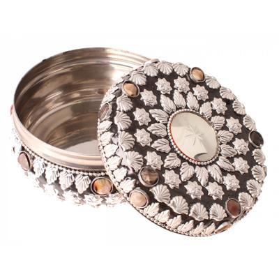 Small Foot sieradendoosje zwart/zilver 7 x 12 cm