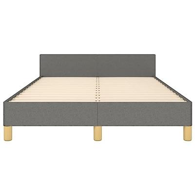 Bedframe met hoofdbord stof donkergrijs 120x190 cm Bedframe met hoofdbord stof donkergrijs 120x190 cm
