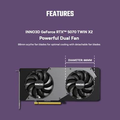 INNO3D GeForce RTX 5070 TWIN X2 12GB INNO3D GeForce RTX 5070 TWIN X2 12GB