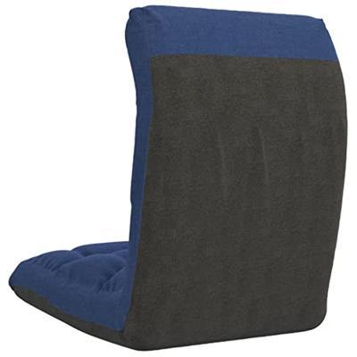 VidaXL Vloerstoel inklapbaar stof blauw