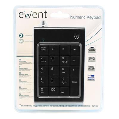 Numeriek toetsenbord Ewent EW3102 Zwart