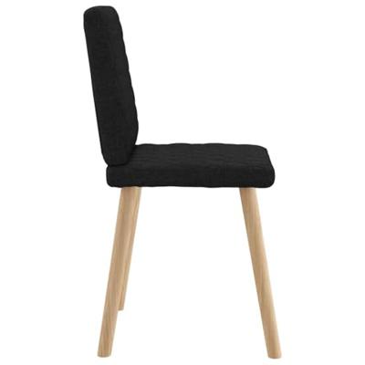 Eetkamerstoelen 6 st stof zwart