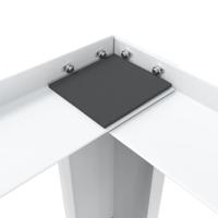 Wasmachine- en drogerverhoger dubbel wit - thumbnail