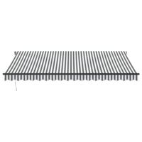 Luifel handmatig uittrekbaar en LED 450x350 cm antraciet en wit - thumbnail