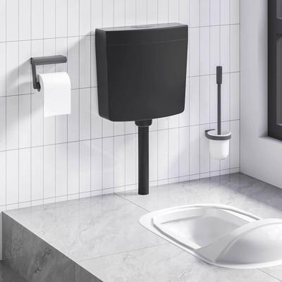 VidaXL Toiletstortbak met watertoevoer onderin 3/6 l zwart