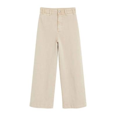 Mango high waist loose fit culotte beige