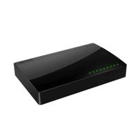 Tenda SG108 8-poorts desktopswitch (8x 100/1000 Mbit/s RJ-45-poorten, autonegation, auto MDI/MDIX, IEEE 8x flowcontrol, niet-blokkerende architectuur) zwart - thumbnail