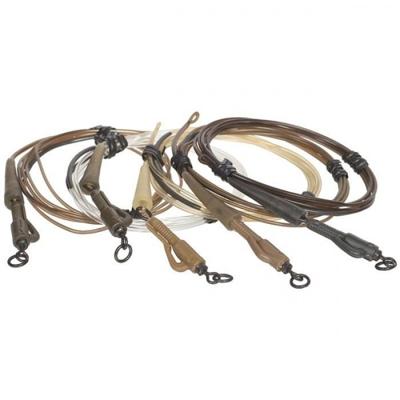 Korda Kamo Leaders 40lb, Hybrid Lead Clip 1m Silt Brown