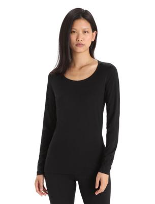 Icebreaker Merino 200 Oasis LS Scoop Thermoshirt Dames Black XL