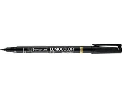 Staedtler Lumocolor 313, OHP-marker, permanent, 0,4 mm, zwart Staedtler Lumocolor 313, OHP-marker, permanent, 0,4 mm, zwart