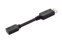 Digitus AK-340400-001-S DisplayPort / HDMI Adapter [1x DisplayPort stekker - 1x HDMI-bus] Zwart 15.00 cm - thumbnail