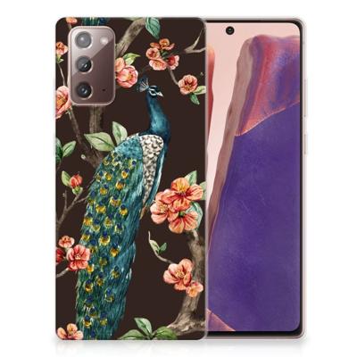 Samsung Note 20 | TPU Hoesje | Pauw met Bloemen