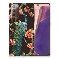 Samsung Note 20 | TPU Hoesje | Pauw met Bloemen - thumbnail