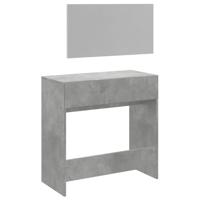 Kaptafel met spiegel 80x39x80 cm betongrijs - thumbnail