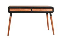 Wandtafel DKD Home Decor Zwart Natuurlijk Donkerbruin Donker grijs Metaal Spar 120 x 50 x 77 cm - thumbnail