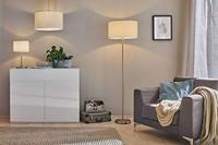 Paulmann Tessa 70923 Tafellamp LED E14 40 W Crème, IJzer (geborsteld) - thumbnail