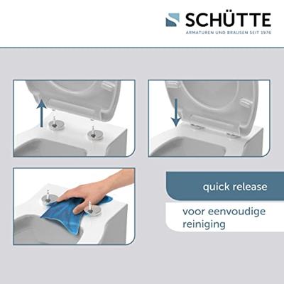 Toiletzitting Schutte Slim Anthrazit Duroplast Ultra Dun Met Soft Close En Quick Release Antraciet Schütte - thumbnail