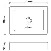 Wastafel 41x30x12 cm keramiek mat lichtgroen - thumbnail