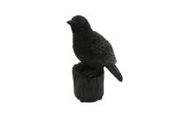 Countryfield ornament polystone karolus vogel met geluid 10x6x15.8cm zwart - thumbnail