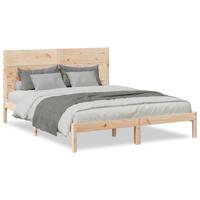 Bedframe extra lang zonder matras massief hout 160x220 cm - thumbnail