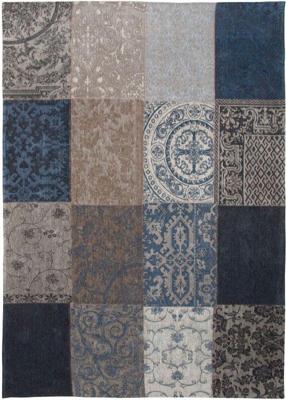 Louis de Poortere - 8108 Vintage Multi Blue Denim - 140x200 cm Vloerkleed