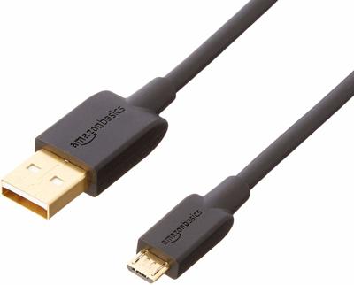 Amazon Basics 80P4V4 Verbindingskabel, USB 2.0, USB-A-stekker naar Micro USB B-stekker, voor printer, 3 m, zwart