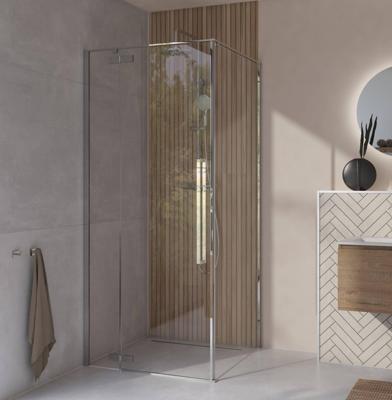 Saqu Trophy douchecabine met draaideur incl. antikalk 80x90x203cm chroom